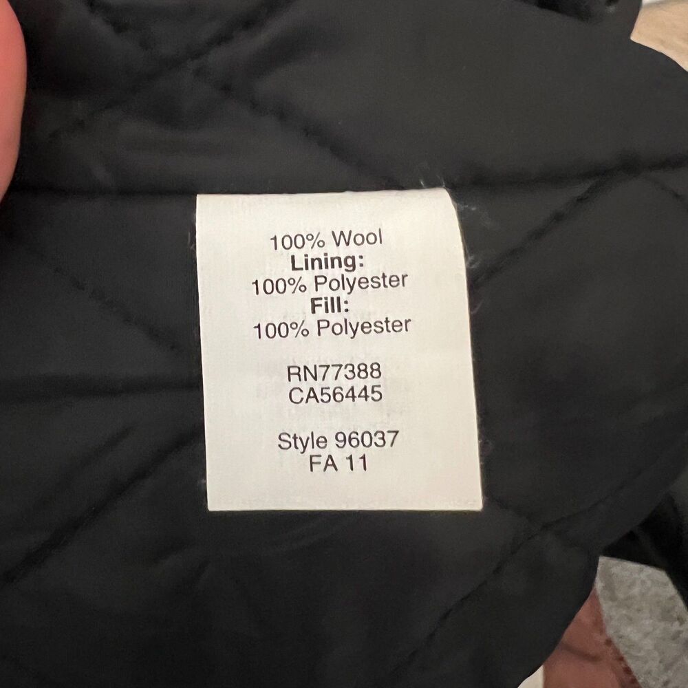 J. Crew 100% Wool Men's University Jacket Charcoal Dark Gray Overcoat Size M - Picture 6 of 6